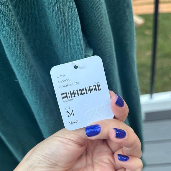 Free People Teal V-Neck Blouse - Picture 7 of 13